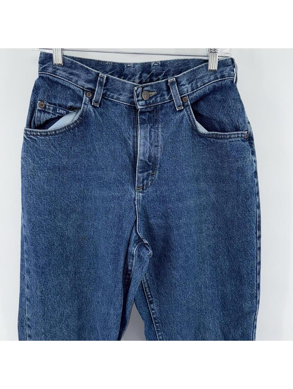 Vintage Lee Original Jeans Womens 8 Medium High Waisted Tapered USA 90s